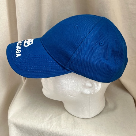 Balenciaga BB Logo Hat - Blue, Sz L BNWT - Picture 4 of 11
